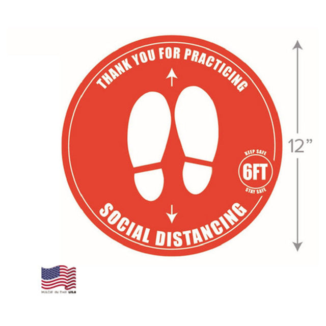 Spring USA SPFL-121500 Floor Decal "thank You For Practicing Social Distancing"