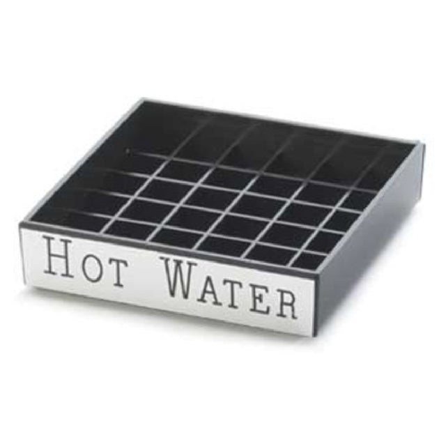 Cal Mil 632-3 Engraved Drip Tray (Hot Water) Square 4" X 4"