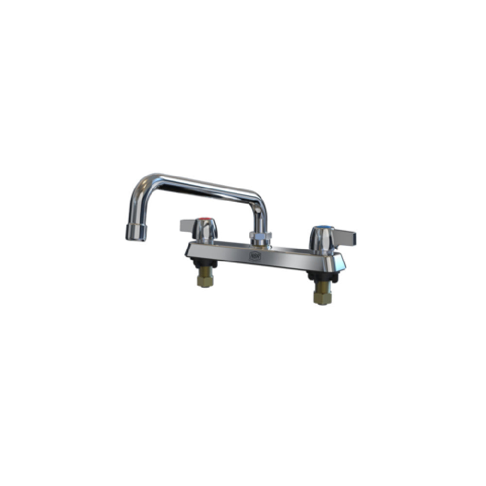 NBR Equipment P3D8S10 8" Deck Mount Faucet Brass Body With 10" Swing Spout