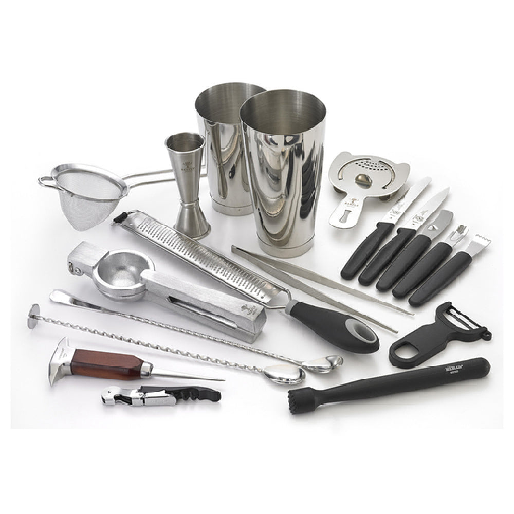 Mercer Culinary M37102 Barfly® Deluxe Set 18-piece Includes: (1) Cocktail Shaker Set