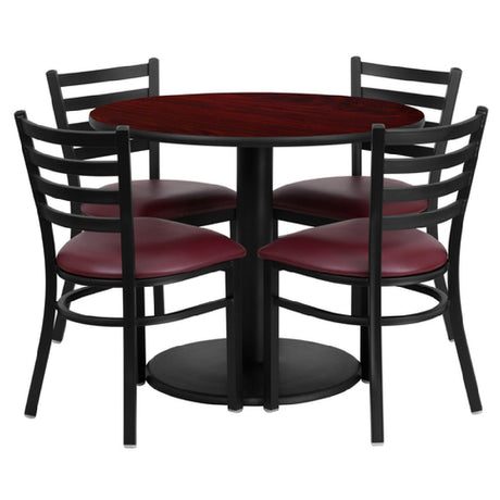 Flash Furniture RSRB1006-GG Table And Chair Set Includes (1) 36" Dia. X 30"H Table