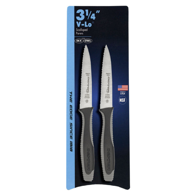 Dexter Russell 29493 V-Lo® (V105SC-2PCP) Paring Knife 3-1/2" Scalloped Edge