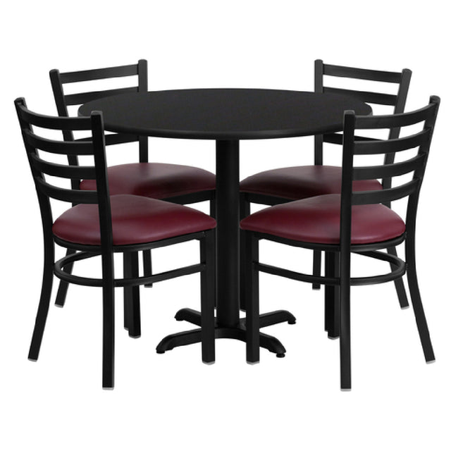 Flash Furniture HDBF1005-GG Table And Chair Set Includes (1) 36" Dia. X 30"H Table