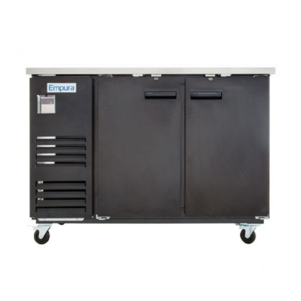 Empura E-KBB60-2-27 - Back Bar Cooler, 2 Swing Solid Doors, 58 3/4"W X 27 5/8"D X 42 1/2"H