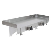 BK Resources MSS-836 - Utility Shelf, 36"W X 8"D, With Mop Hanger & Hooks