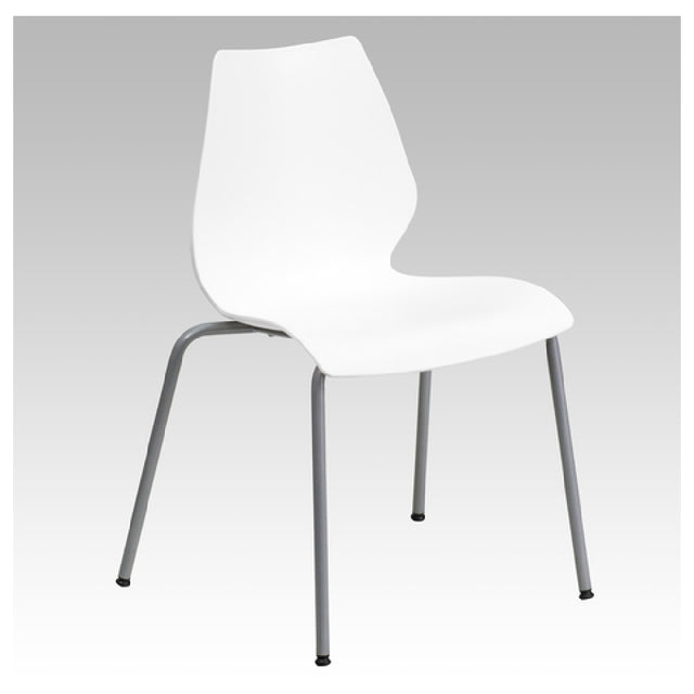 Flash Furniture RUT-288-WHITE-GG Hercules Series Stacking Chair 770 Lb. Weight Capacity