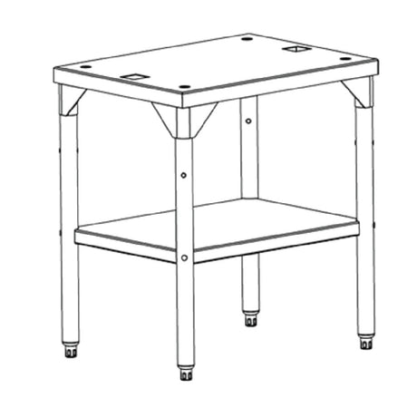 Market Forge 95-6060 Equipment Stand 28" High (1) Shelf & (4) Adjustable Bullet Feet