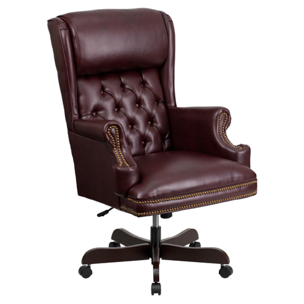 Flash Furniture CI-J600-BY-GG Traditional Executive Swivel Office Chair 47-3/4" To 51" Adjustable Height