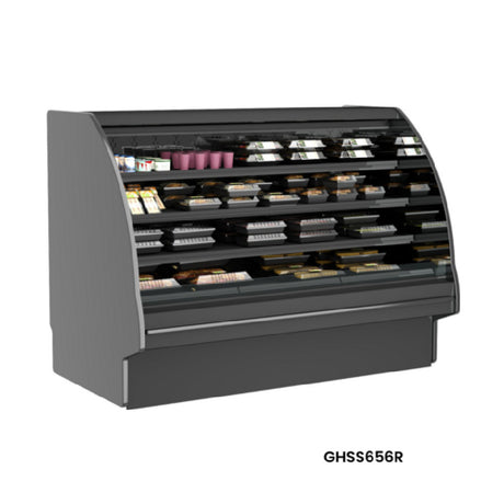 Structural Concepts GHSS556R (CURVED) - Fusion® Refrigerated Self-Service Case With Curved Profile