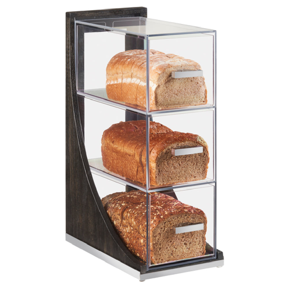 Cal Mil 3815-87 Cinderwood Bread Case 6-1/2"W X 13"D X 20-1/4"H 3-tier