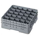 Cambro 25S534151 Camrack® Glass Rack With (2) Soft Gray Extenders Full Size