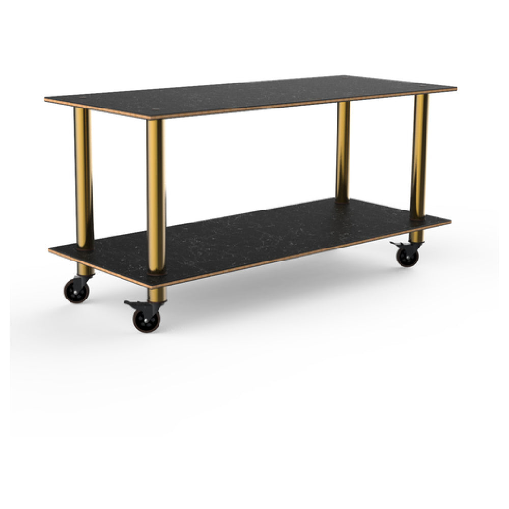 Steelite MGCMDX01MBXW Mogogo Buffet Solutions Modular Serving Table 2-tier 71" X 29-1/2" X 35"H