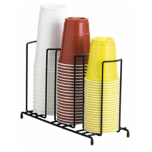 Dispense Rite WR-3 Lid/Cup Organizer Wire Rack 3 Section: (1) 3-1/2" & (1) 4-1/4" & (1) 5"