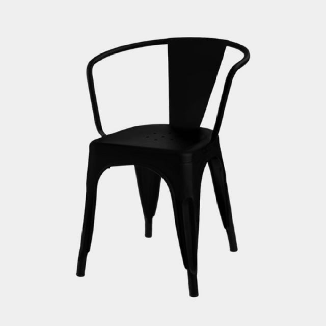Klinger's Trading C800-BLACK - Stack Chair, Drainage Holes In Seat, Lightweight