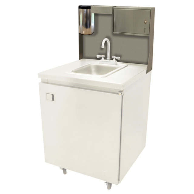 Advance Tabco TA-MSC-ES1 Rear Riser Panel For 26" Wide Mobile Sinks Includes Paper Towel Dispenser (keyless)