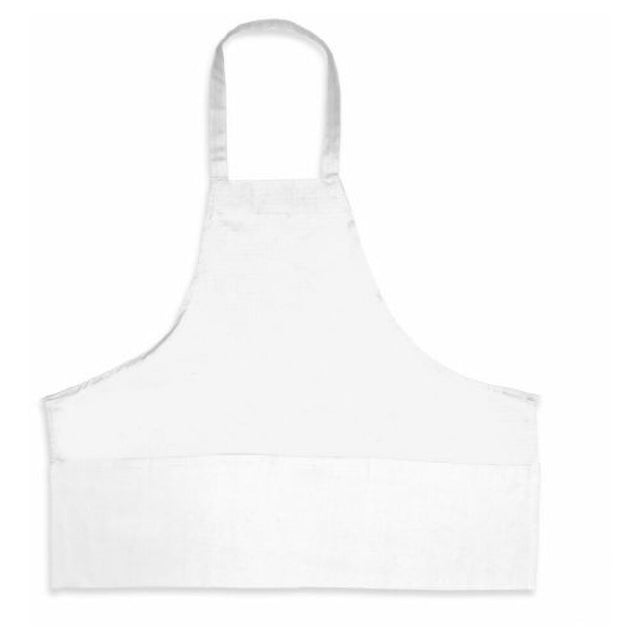 Chef Approved 167BAFHWH Half Length Bib Apron 25" X 28" (2) Front Pockets