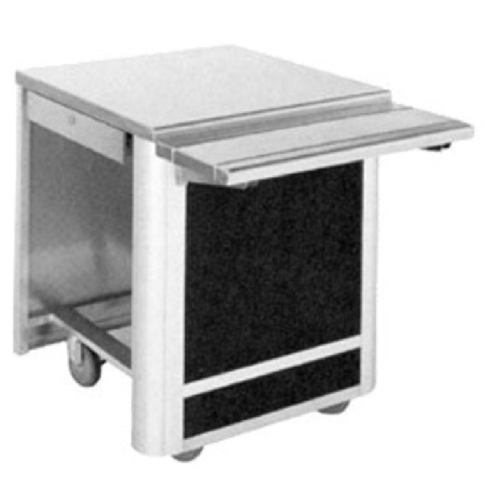 Atlas Metal BLM-1-R Cashier Station Serving Counter 35"H X 24"L X 30-1/2"W With12" Stainless Steel Tray Slide On Cashier's Left