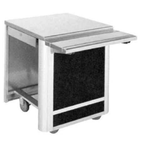 Atlas Metal BLM-1-R Cashier Station Serving Counter 35"H X 24"L X 30-1/2"W With12" Stainless Steel Tray Slide On Cashier's Left