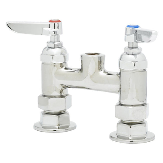 T&S Brass B-0326-LN Mixing Faucet Deck With Rigid Base Only 4" Centers With 1/2" IPS Eccentric Flanged Female Inlets