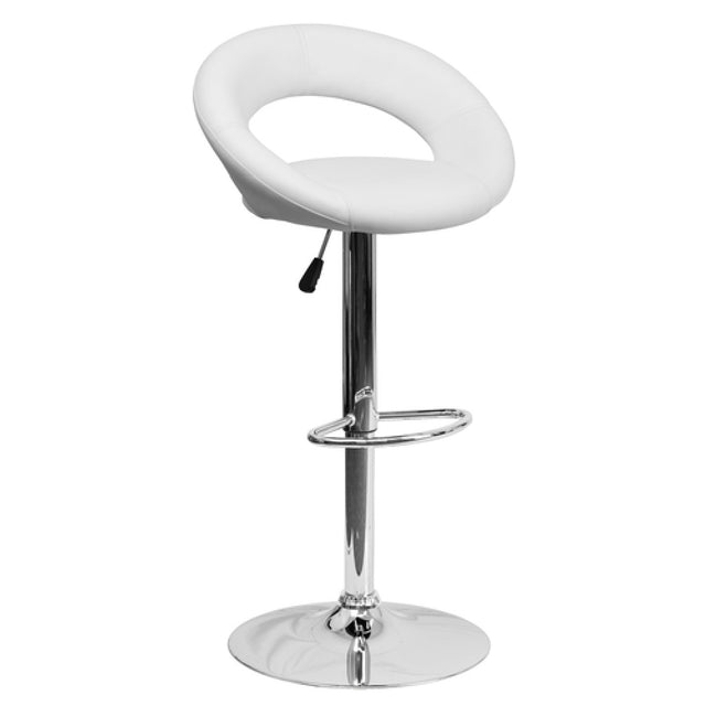 Flash Furniture DS-811-WH-GG Swivel Bar Stool Adjustable Height Contemporary Style