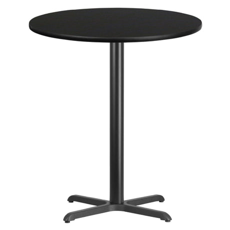 Flash Furniture XU-RD-36-BLKTB-T3030B-GG Table 36" Dia. X 43-1/8"H Bar Height