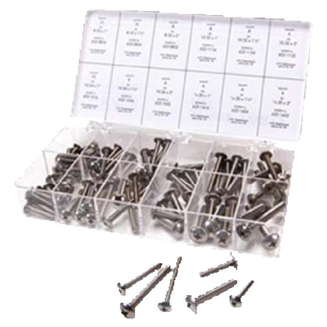 Franklin Machine Products 799-1002 Long Length Machine Screw Kit Truss Head Phillips Head Screws Contains (99) Screws