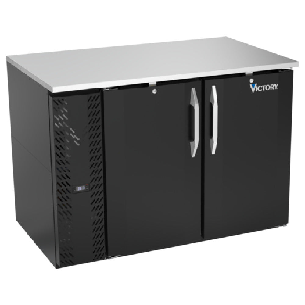 Victory VBB48HC-F-B - Back Bar Refrigerator, Food Rated, Two-section