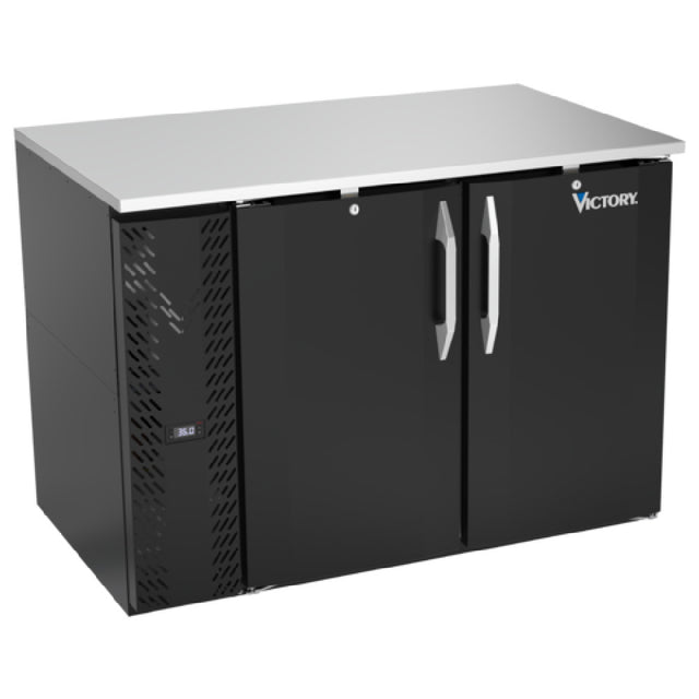 Victory VBB48HC-F-B - Back Bar Refrigerator, Food Rated, Two-section