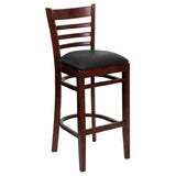 Flash Furniture XU-DGW0005BARLAD-MAH-BLKV-GG Hercules Series Restaurant Bar Stool