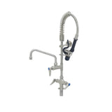 T&S Brass SMPM-2DLN-08 EverSteel Pre-Rinse Unit: Single Hole Stainless Steel Deck Mount Mixing Faucet