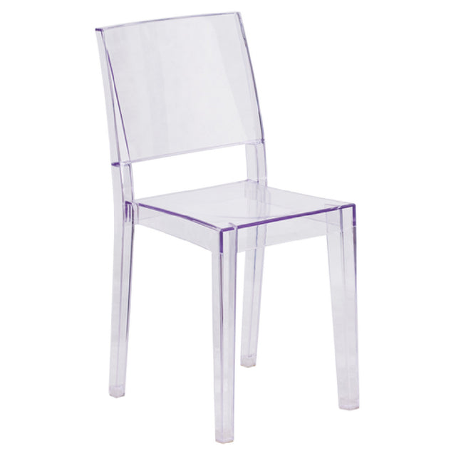 Flash Furniture FH-121-APC-GG Phantom Series Stacking Side Chair Plain Back Contoured Seat