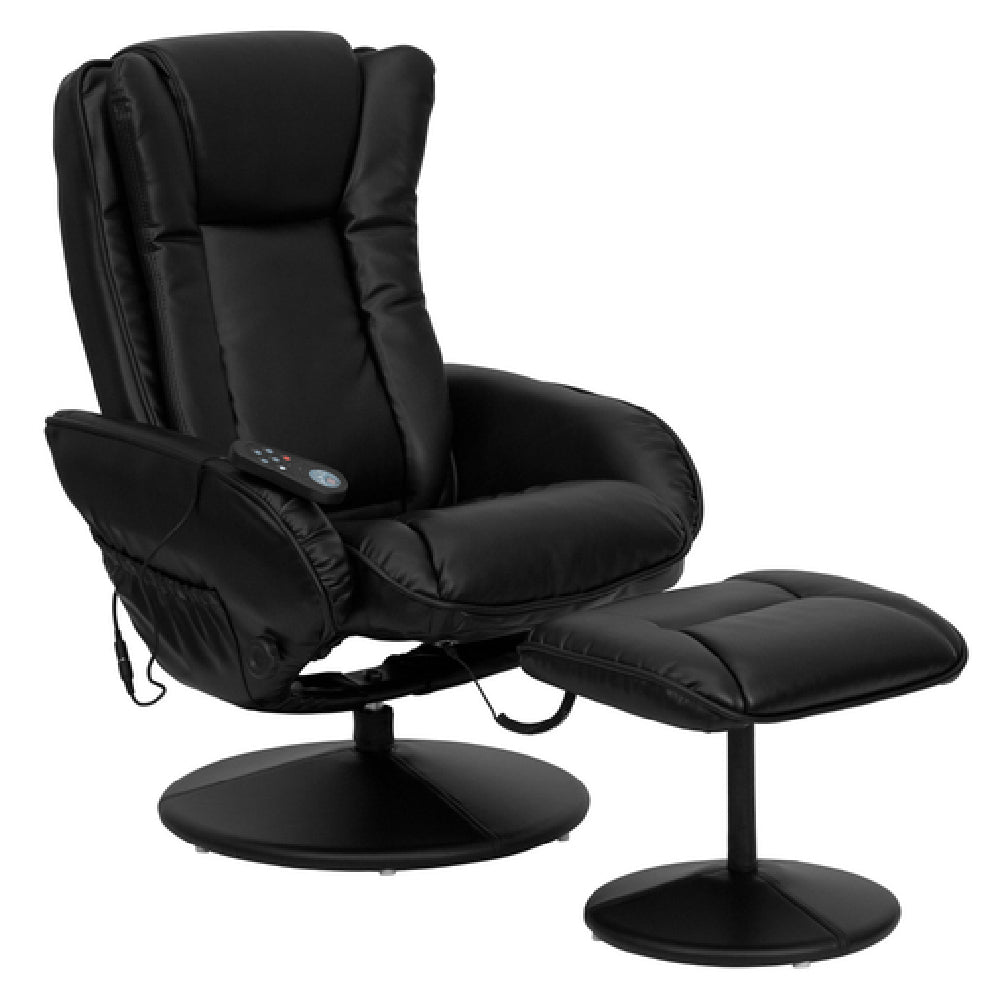 Flash Furniture BT-7672-MASSAGE-BK-GG Swivel Massaging Recliner 29-1/4"W X 30" 46"D X 42"H