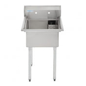 Empura Stainless E-S1C181811 Stainless Steel 1 Compartment Sink 23"W Sink Tub Dimensions: 18" W X 18"D X 11" H