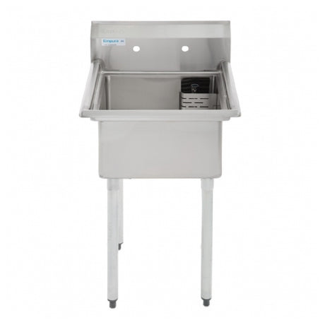 Empura Stainless E-S1C181811 Stainless Steel 1 Compartment Sink 23"W Sink Tub Dimensions: 18" W X 18"D X 11" H