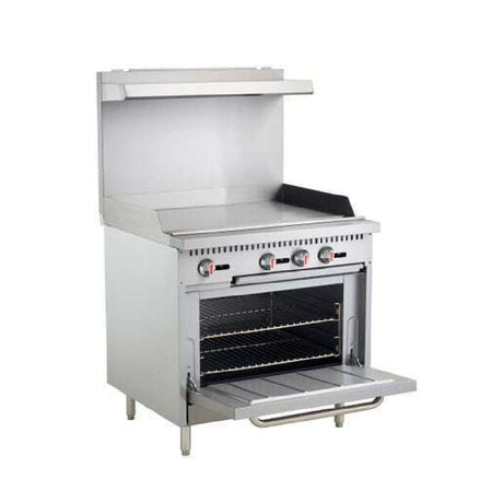 Hubert 175895 - (208105) Kratos® Gas Range, 36"W X 32-3/5"D X 60"H, Liquid Propane