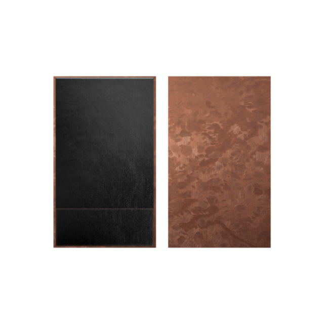 Risch 1000H-MET - Brushed Metallic Faux-leather Single Panel Check Presenter (specify Color)