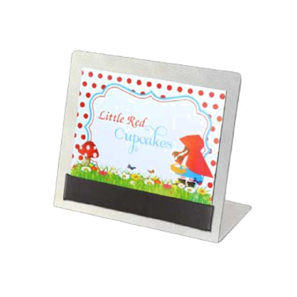 Menu Solutions AL-BUF Buffet Card Holder 3-1/2"W X 2-1/4"H Insert Black Strip On Bottom