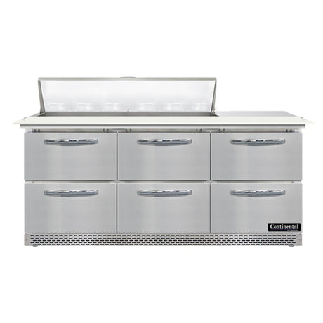 Continental Refrigerator SW72N12C-FB-D Sandwich Unit Front Breather 72"W