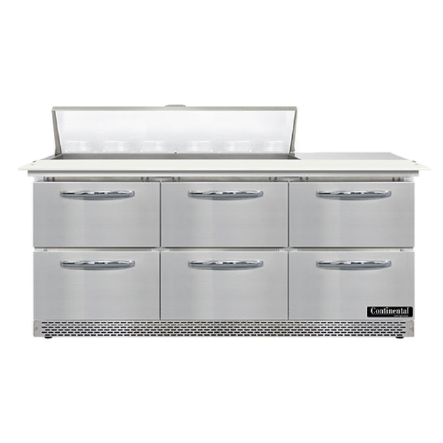 Continental Refrigerator SW72N12C-FB-D Sandwich Unit Front Breather 72"W