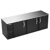 Beverage Air BB94HC-B - Refrigerated Back Bar Storage Cabinet, Three-section, 94"W X 30-3/8"D X 34"H