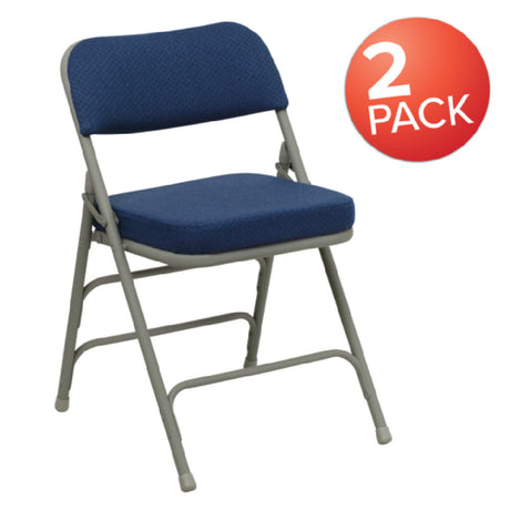 Flash Furniture 2-HA-MC320AF-NVY-GG Hercules Series Premium Folding Chair 300 Lb. Weight Capacity