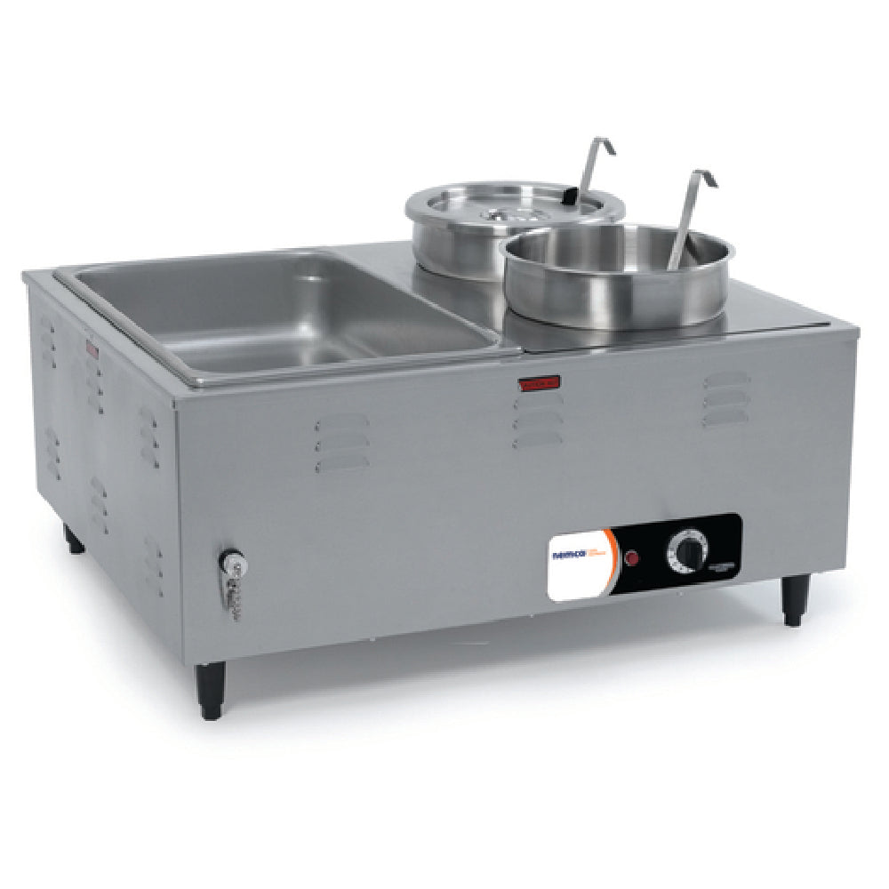 Nemco 6060A Mini Steamtable 27-1/2" X 24-1/2" X 12-1/2" Constructed Of Brushed Stainless Steel