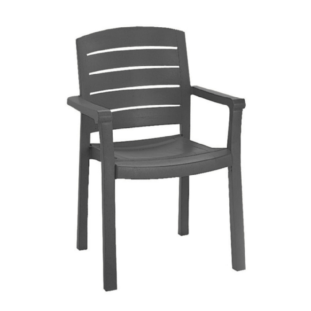 Grosfillex 46119002 - Acadia Classic Stacking Dining Armchair, Designed For Outdoor Use