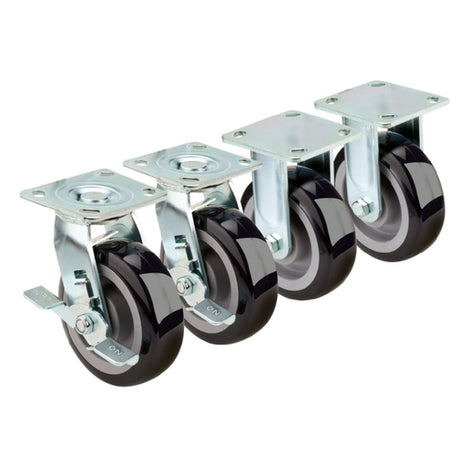 Krowne 28-180S Krowne Extra Heavy Duty Large Plate Caster 4-1/2" X 4-1/8" Plate