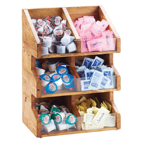 Cal Mil 2054-99 Madera Condiment Organizer/Display 11"W X 7"D X 16"H 3-tier Bins