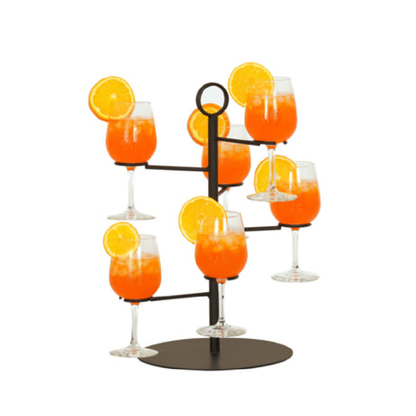 Cal Mil 23763-13 Madison Glass Tower 15"W X 15"D X 17"H Holds Up To (6) Glasses