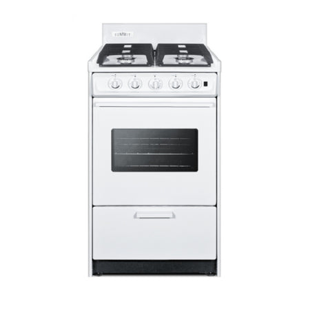 Summit WTM1107ISW - Gas Range, 20" W X 24"D, 2.46 Cu.ft. Oven Capacity