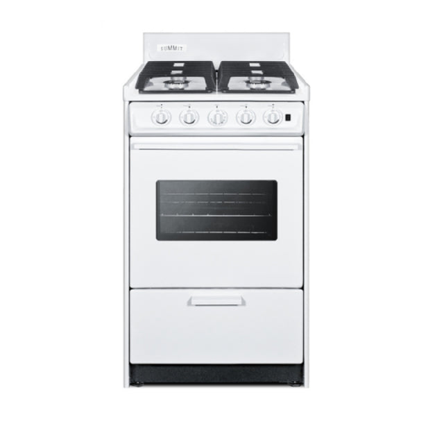Summit WTM1107ISW - Gas Range, 20" W X 24"D, 2.46 Cu.ft. Oven Capacity