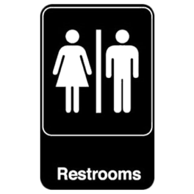 Royal Industries ROY 695617 Sign 6" X 9" "Restrooms"