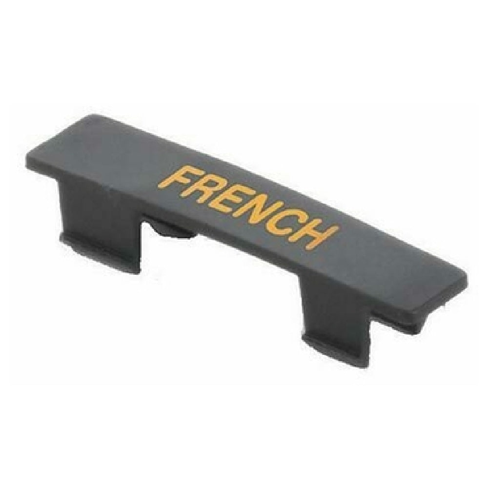 Tablecraft CN482 Name Tag "French" Black With Orange Print